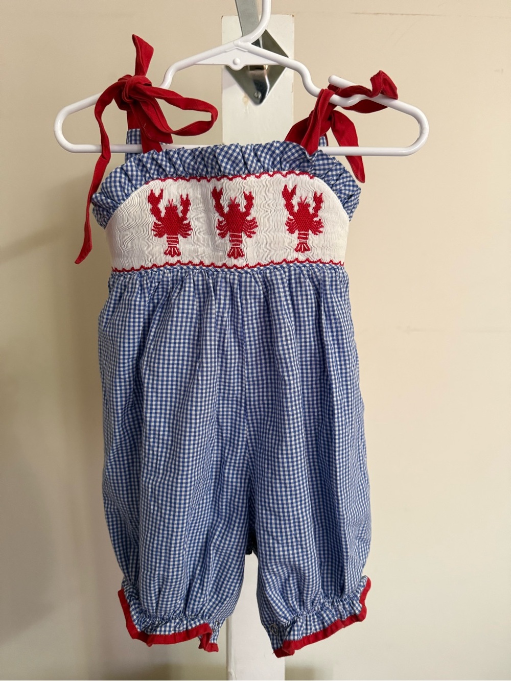 Mom & Me Smocked Lobster Romper - Picture 7 of 11